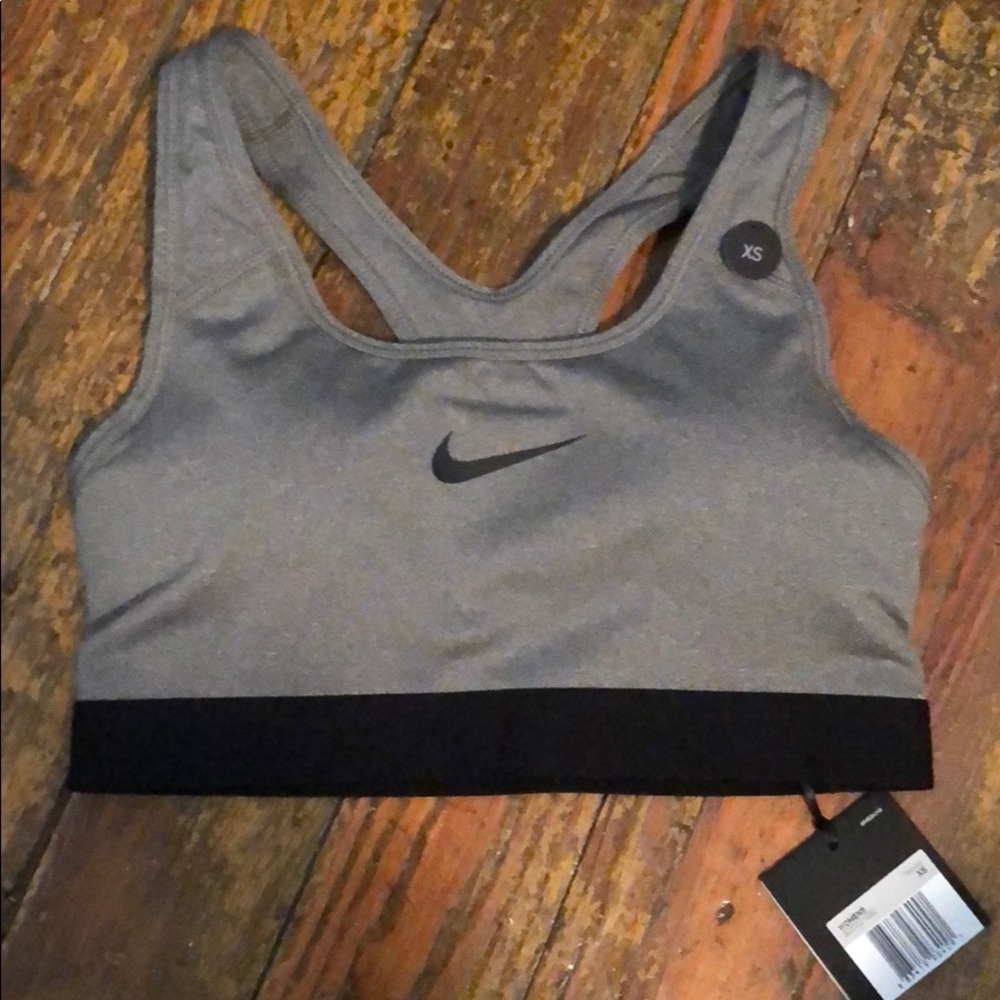 Grey Nike Padded sports bra